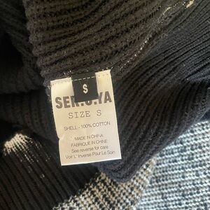 SER O YA black and grey knitted sweater size small